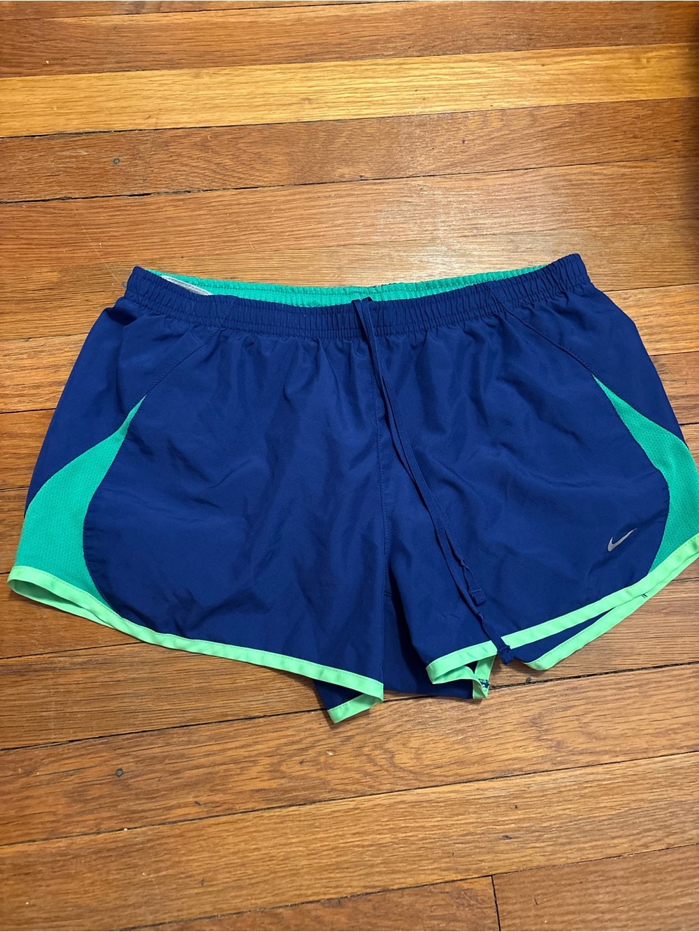 Nike Navy & Green Running Shorts